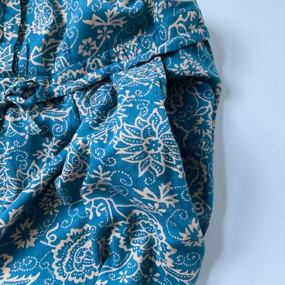 Isabel Marant Etoile Jumpsuit XS( 34) Blue/Tan Floral All Over Print Boho Chic - Picture 15 of 15